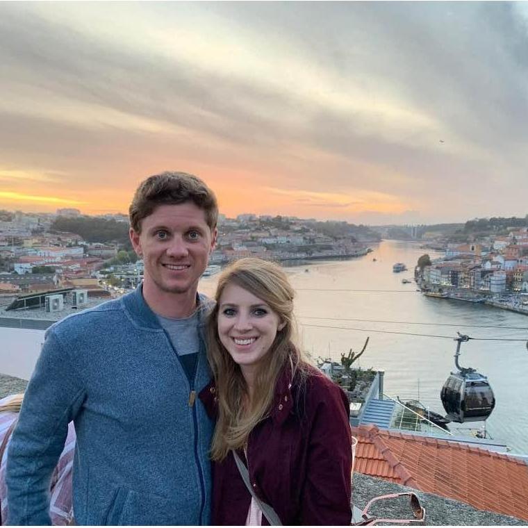 Overlooking the bridge in Porto, Portugal