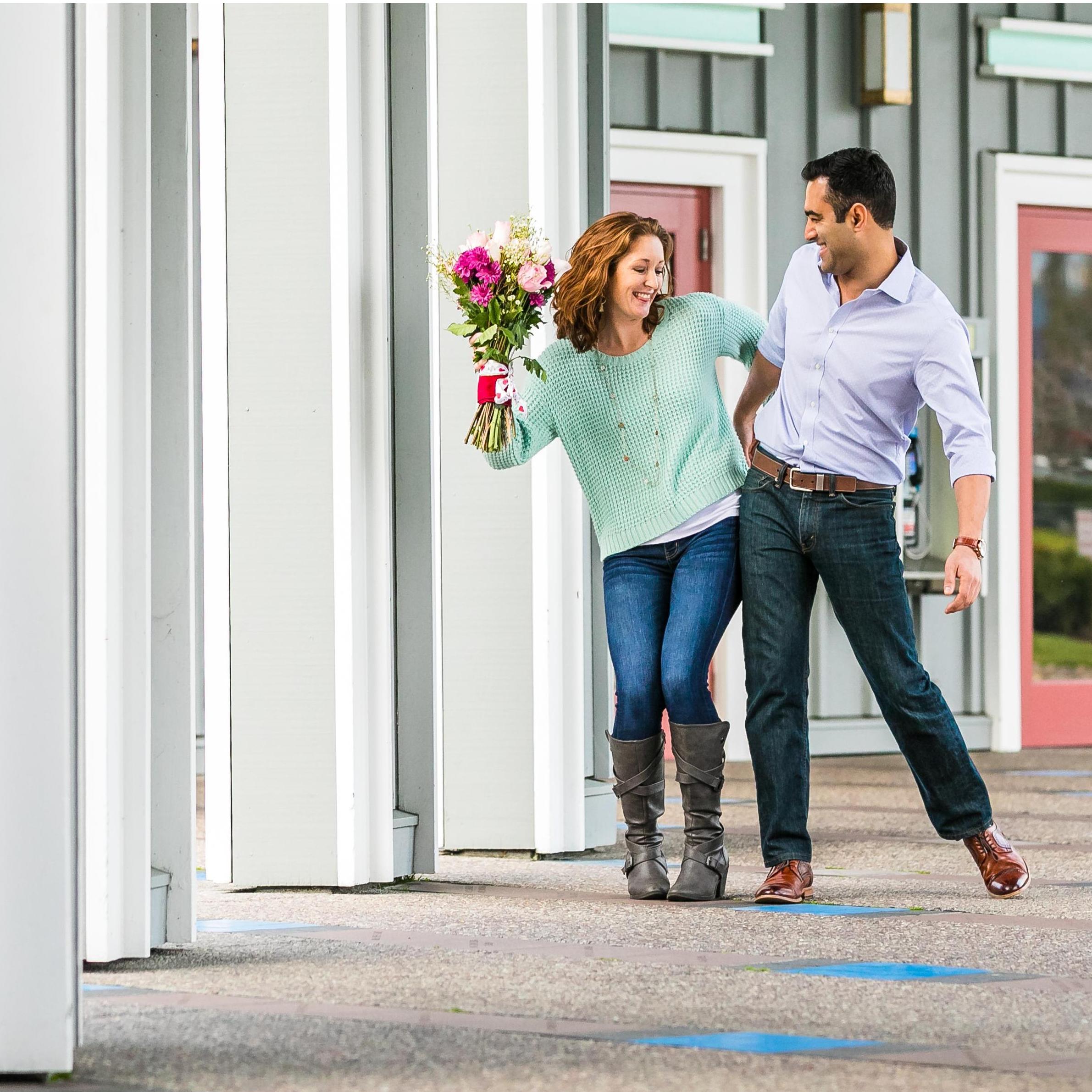 Behan hired a photographer for the proposal! She hid in the bushes and took pictures of the whole thing :). We had an engagement shoot just after.
2019