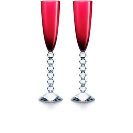Baccarat Vega Red Flutissimo, Pair