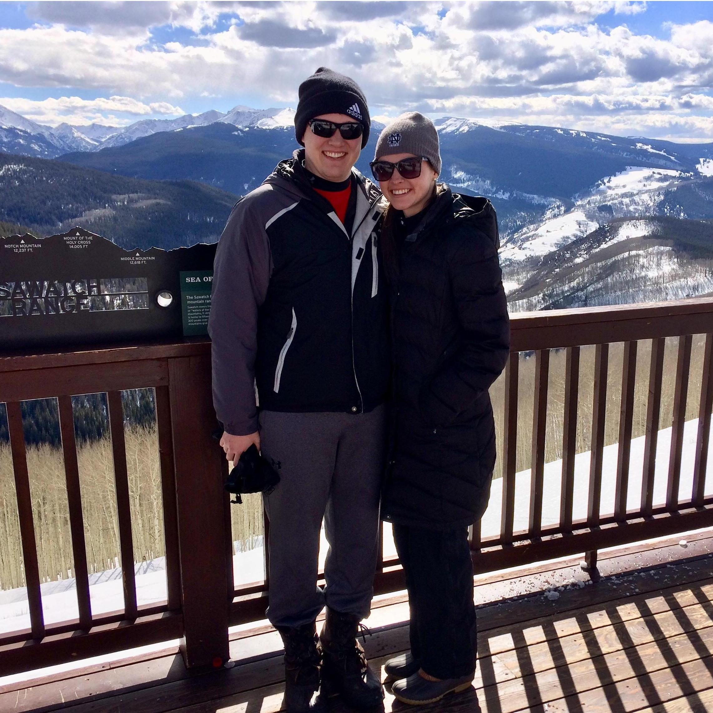 We've taken 4 road-trips together over the past 3 years, traveling to 37 states by car. This photo was taken on our 2nd road-trip in Denver, CO.