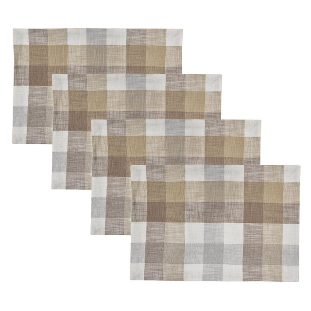Split P Bently Plaid Brown Placemat Set of 4