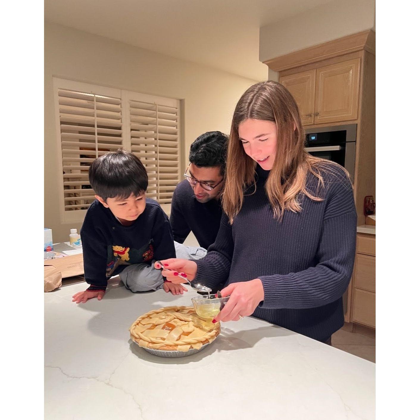 Making apple pie with Kiaan! It's a thanksgiving tradition