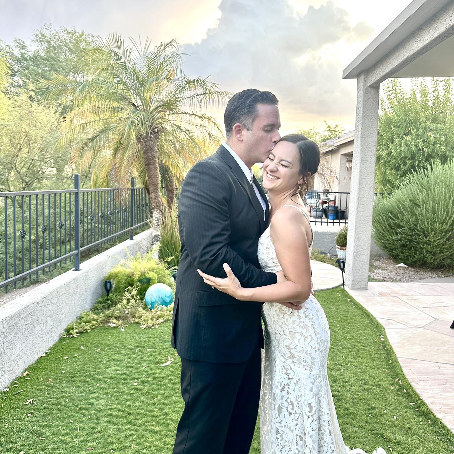 Backyard symbolic ceremony for Kayla's Grandmother, Marilyn Parker