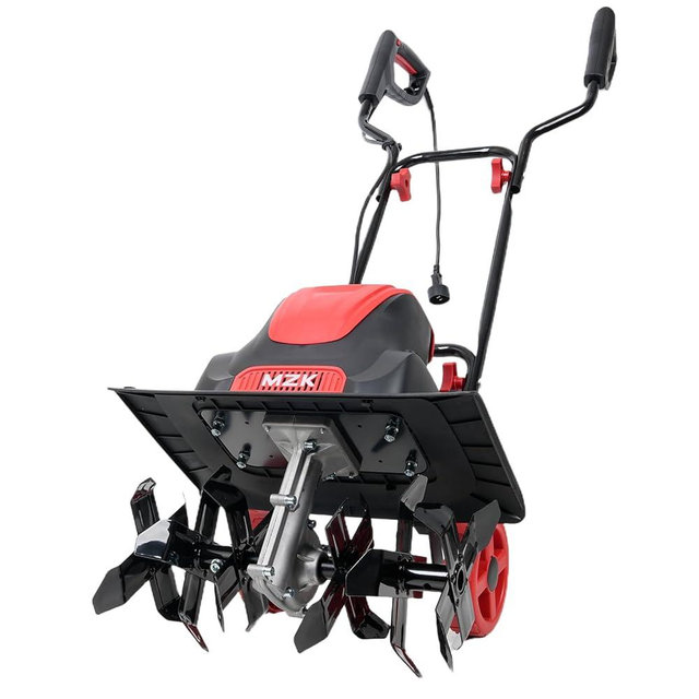 MZK 16-Inch 13.5-Amp Corded Electric Tiller/Cultivator, 8-inch tillling Depth with Adjustable Wheels, Foldable Electric Rototiller for Lawn/Yard/Garden Soil Digging,TC16A08