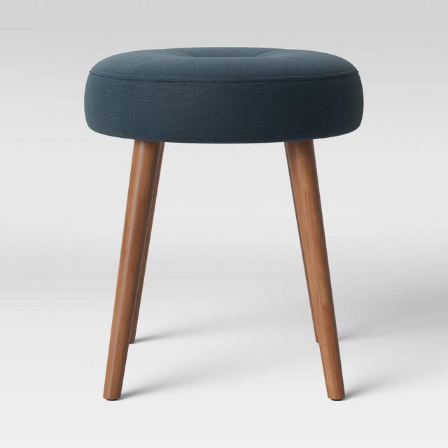 Norbury Scandinavian Wood Leg Fully Assembled Ottoman Navy - Project 62™