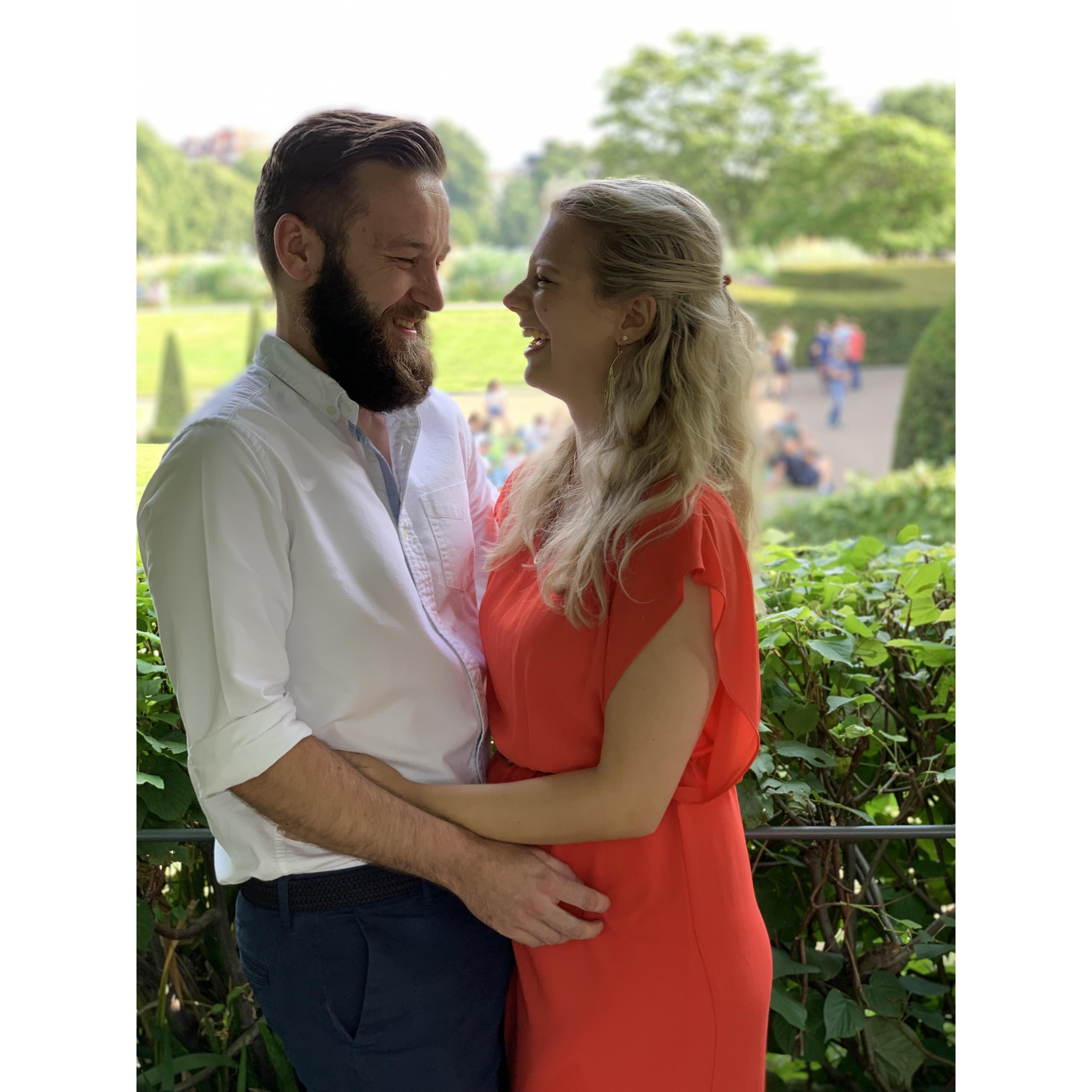 A little giggle at Afternoon Tea with Ashley's family in London in 2019.