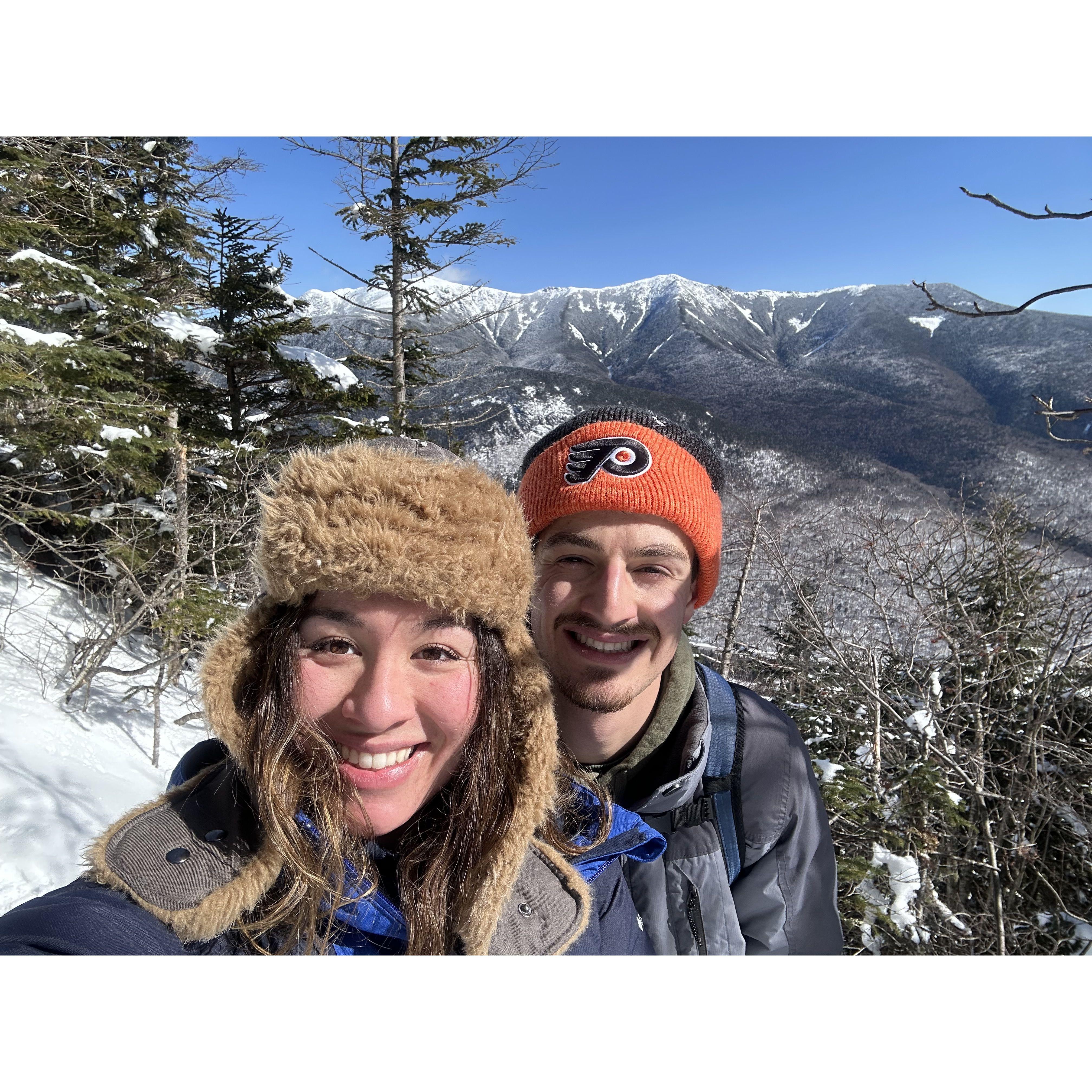 Skiing at Loon in NH for Nicole's 24th birthday!  During this trip, we (unintentionally) ended up hiking to the summit of Cannon Ski Resort.