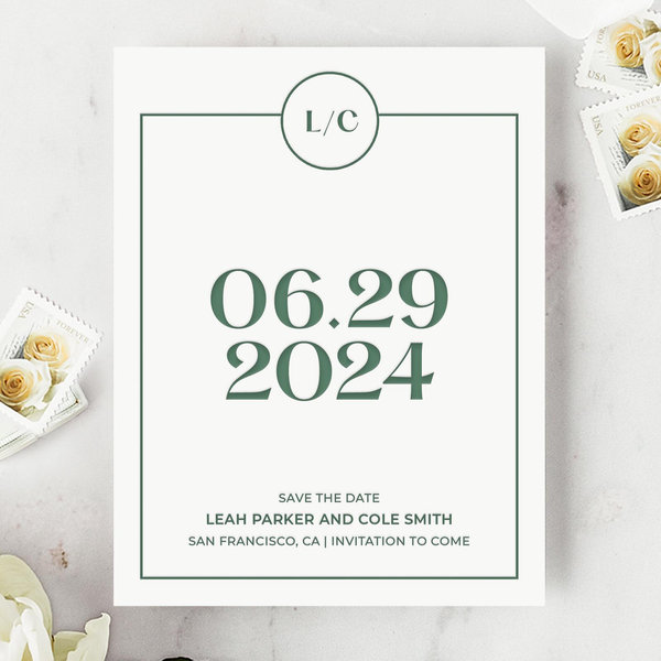 Zola Save The Dates - Brevard Frame Letterpress