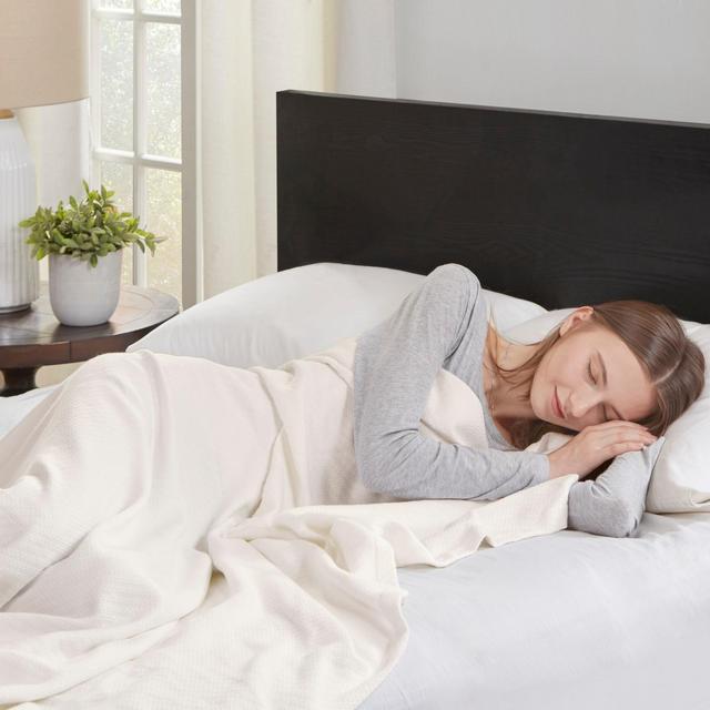 Bed Blanket Liquid Cotton Full/Queen Ivory