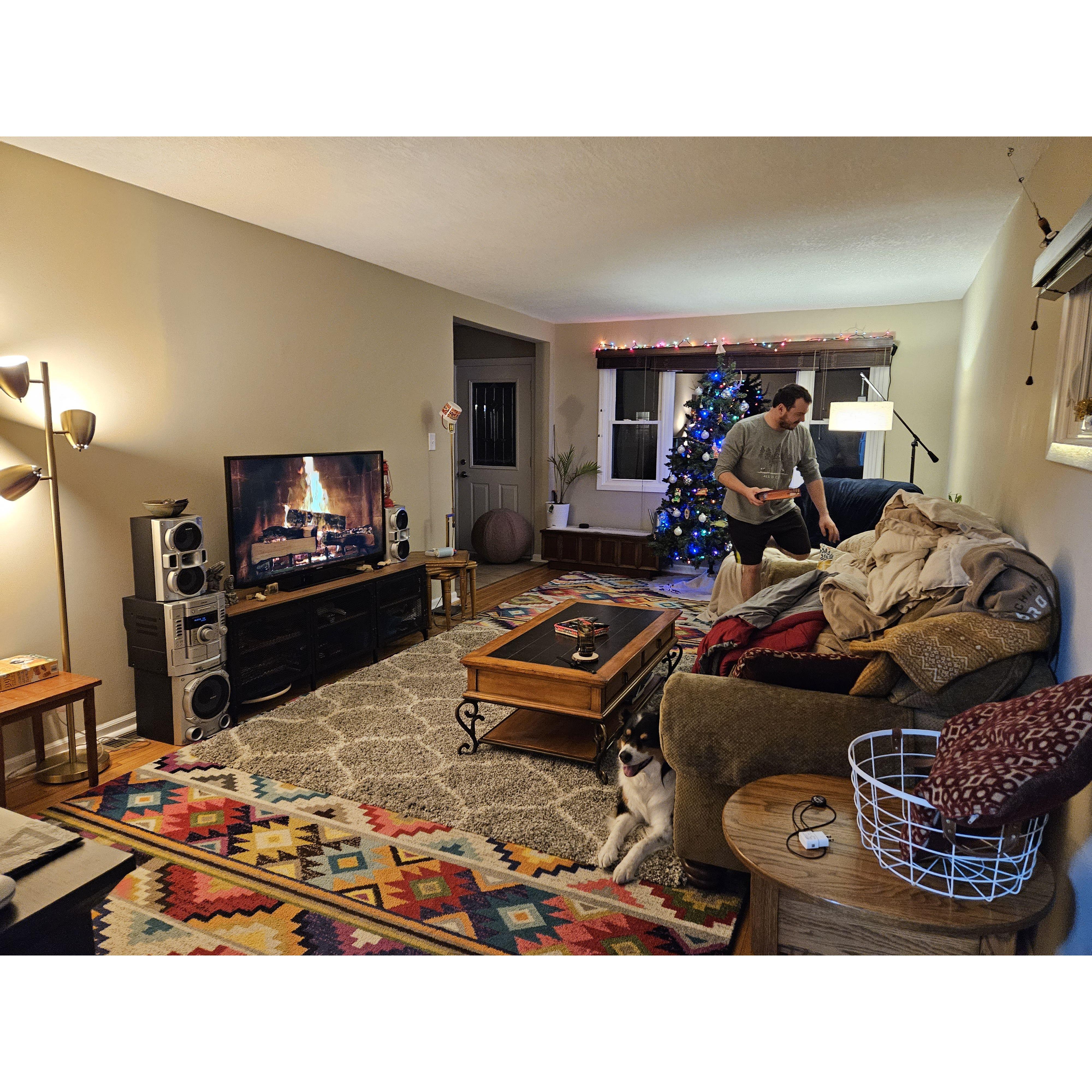 December 2023: Christmas tree in our living room