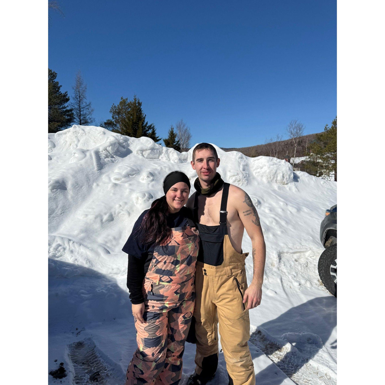 When we went skiing in New Hampshire!