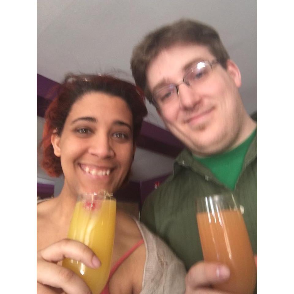 Liz and Keven at Bottomless Mimosas! RIP Frizzante. The first date I think?