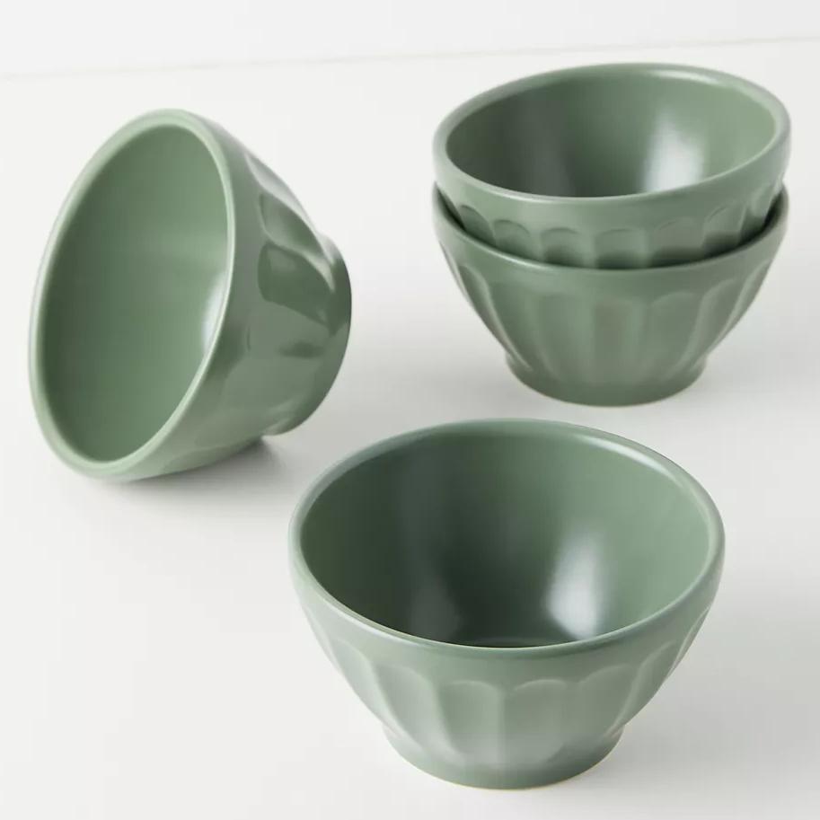 Anthropologie Matte Latte Bowls, Set of 4