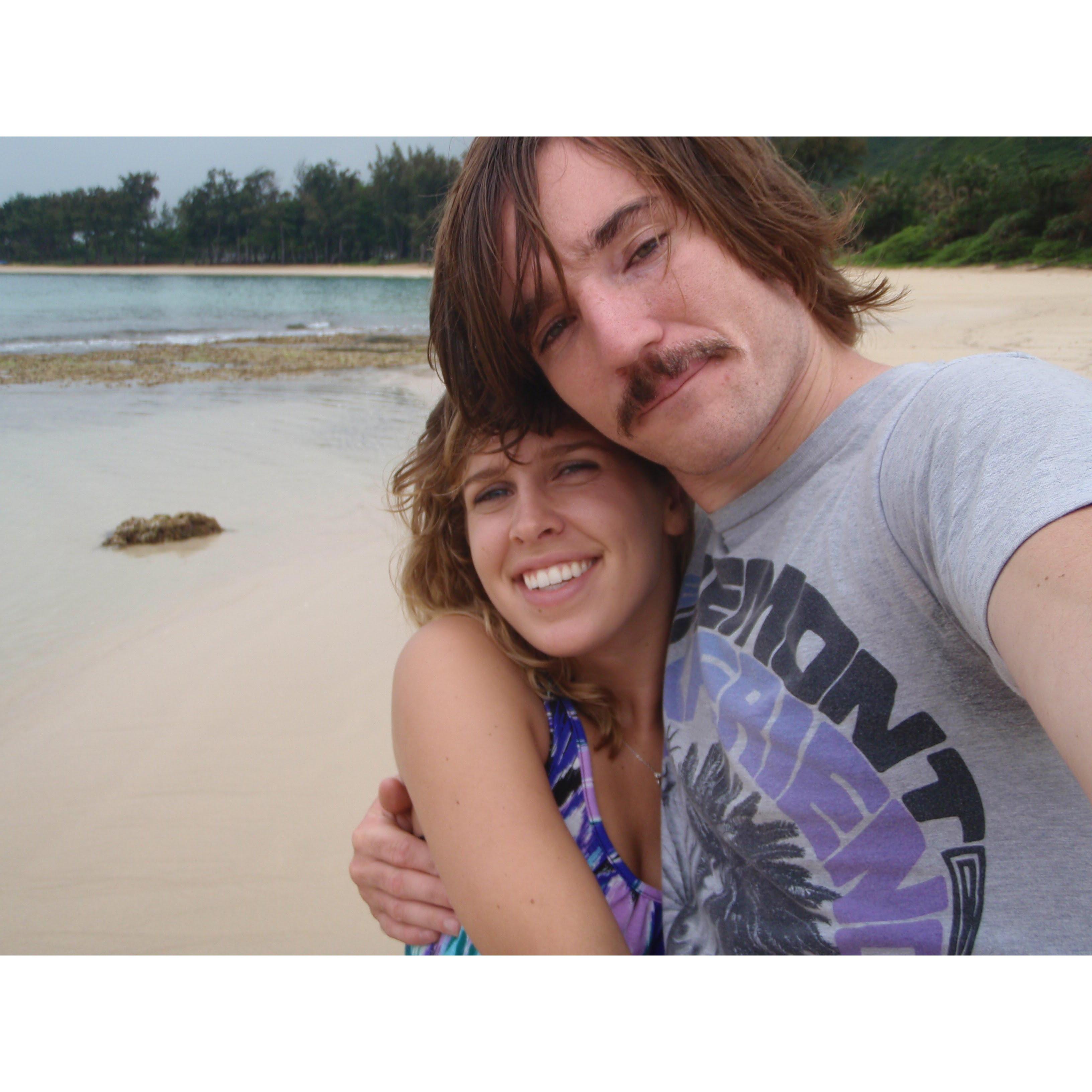 On our first vacation in Hawaii, 2009