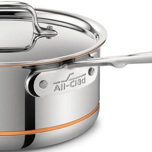 Groupe SEB - All-Clad 6203 SS Copper Core 5-Ply Bonded Dishwasher Safe Saucepan with Lid / Cookware, 3-Quart, Silver