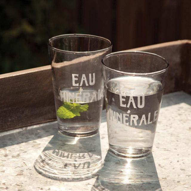 Eau Minerale Water Glass