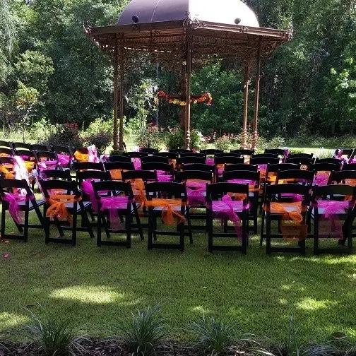 Sinking stiletto alert! Our ceremony site will be held at the gazebo ( weather permitting), with seating on the lawn.