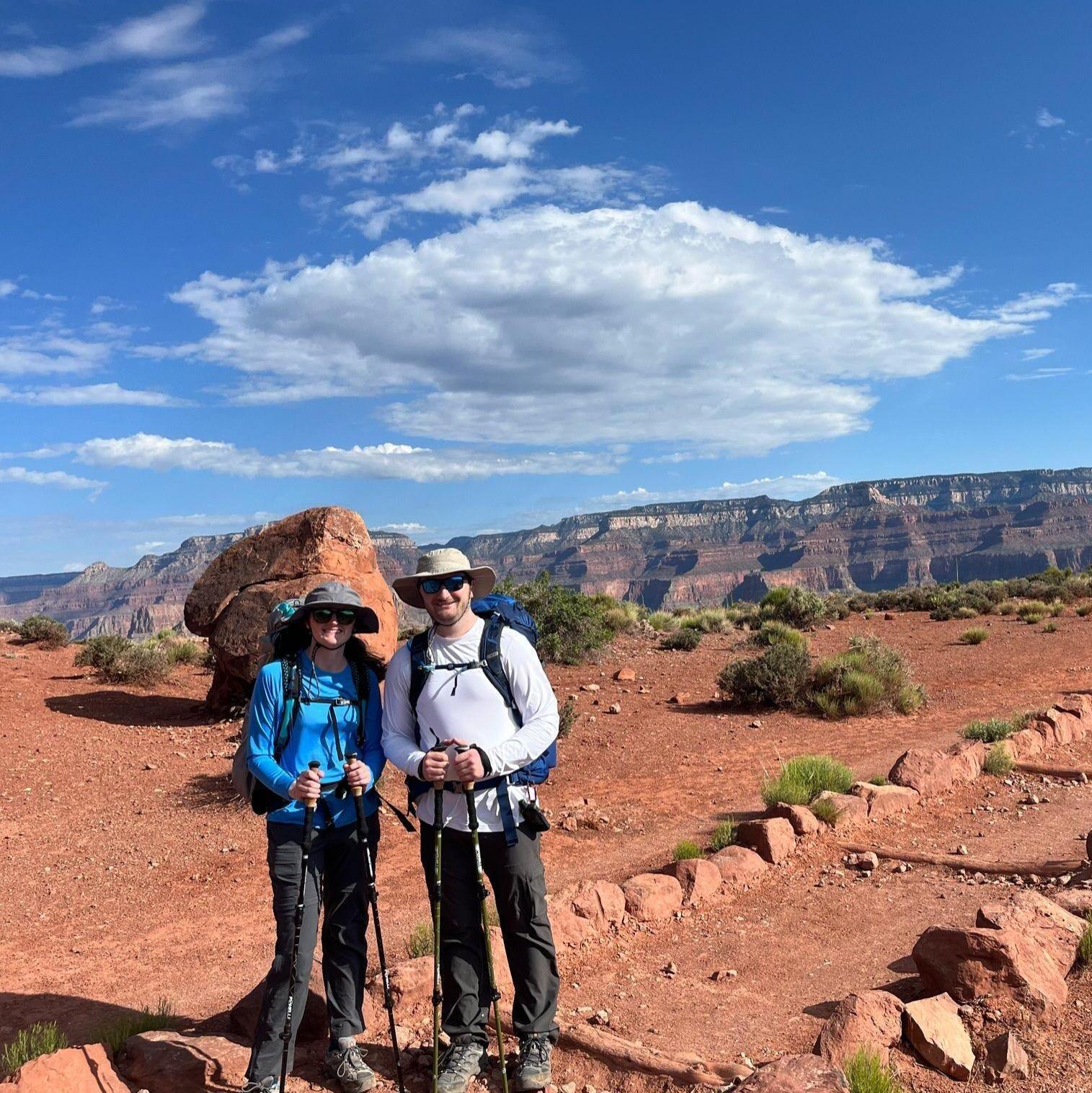 Hiking the Grand Canyon when Liz turned 30