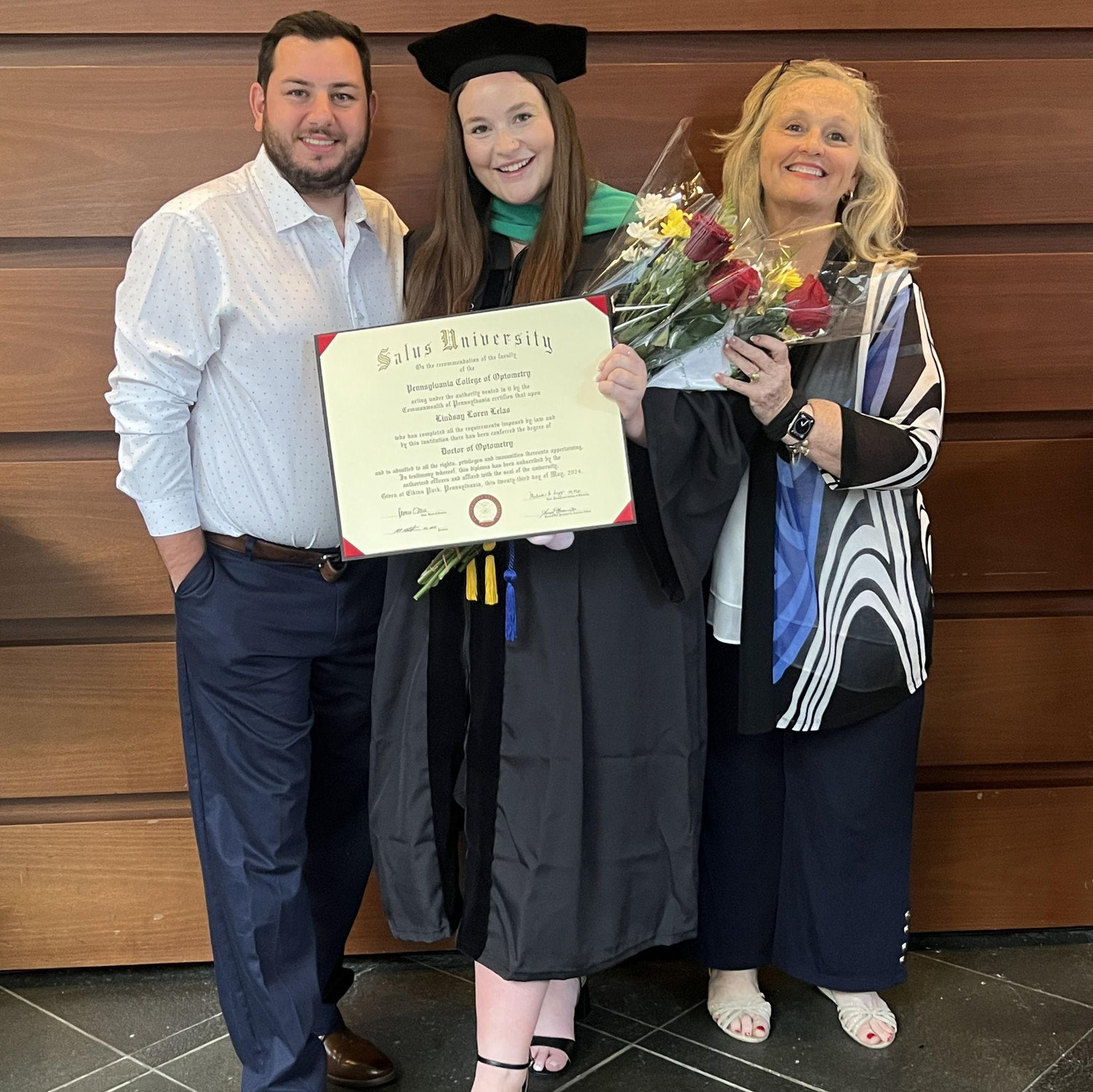 May 2024- Lindsay graduates from Optometry School - officially Dr. Lelas