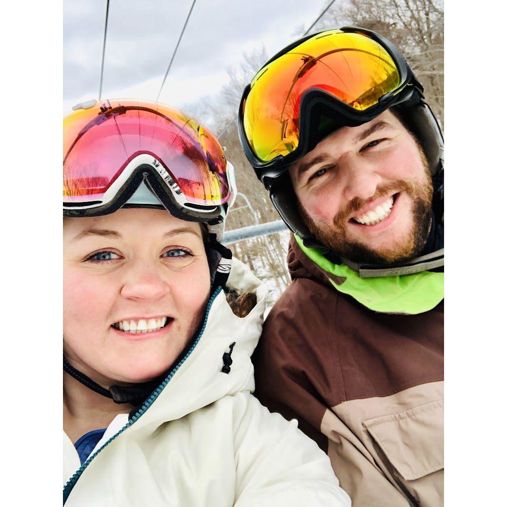 Our first ski trip together in Vermont 2020