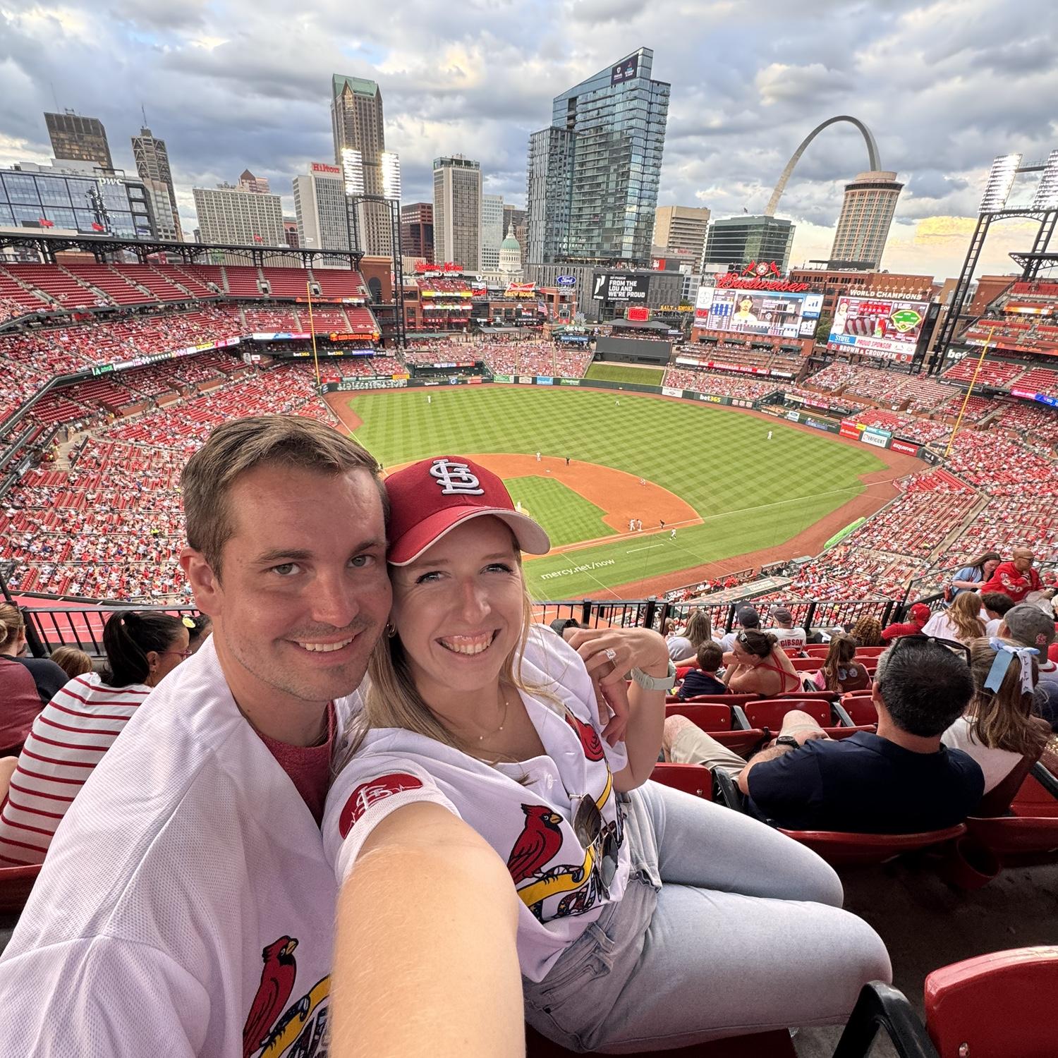 Payton’s first MLB game. Go Cards!!