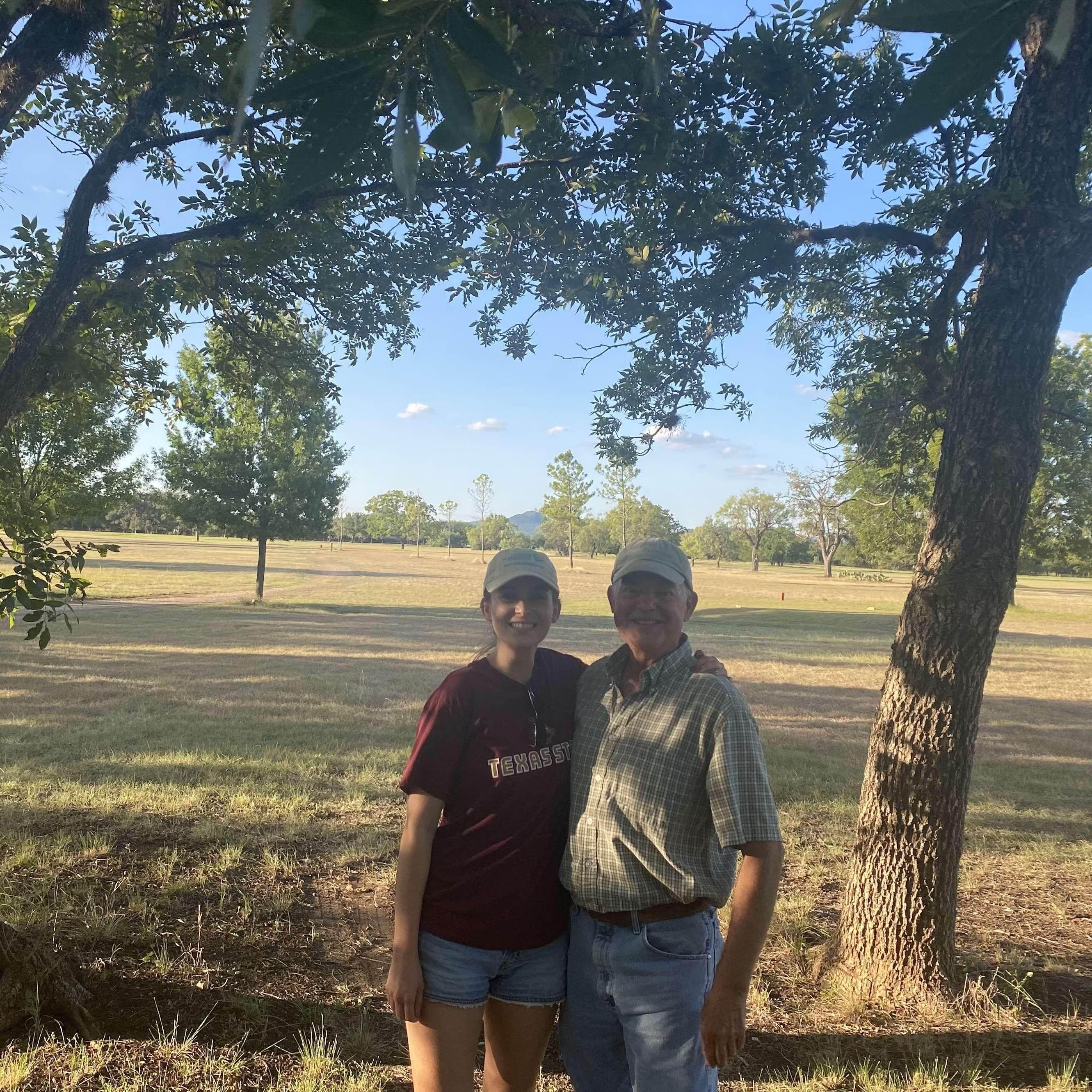 Shaylee and David Camp at the links in Utopia