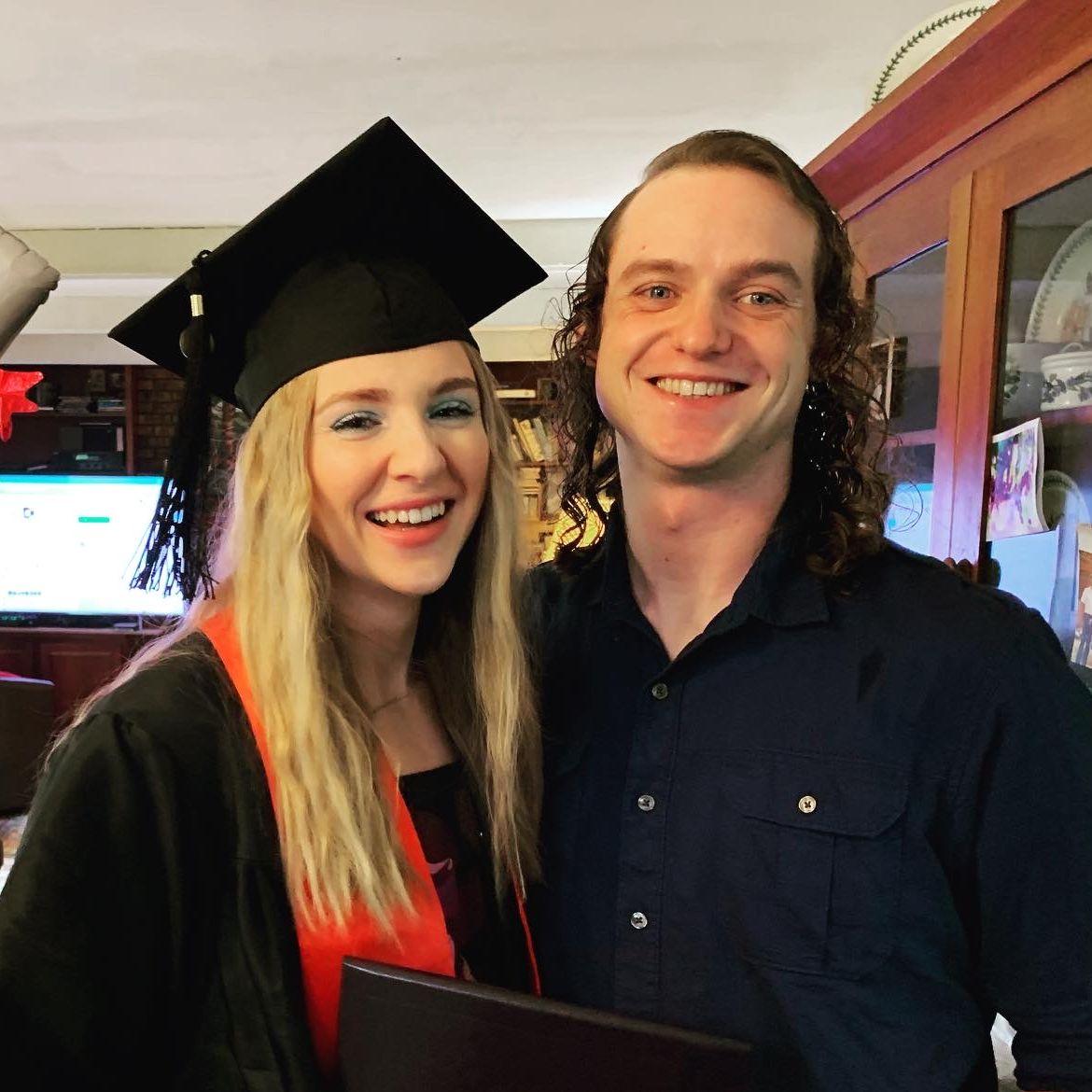 Nell's virtual graduation in May of 2020.