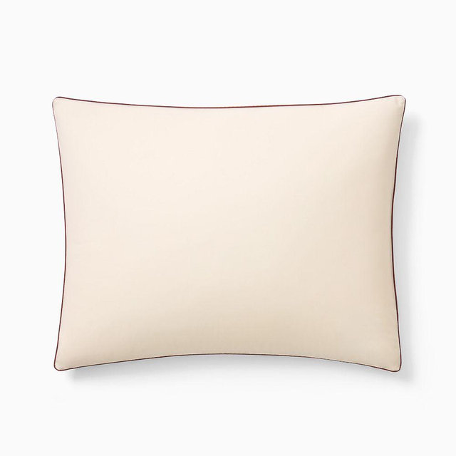 Emma Chamberlain Reversible Solid Stripe King Sham, Birch
