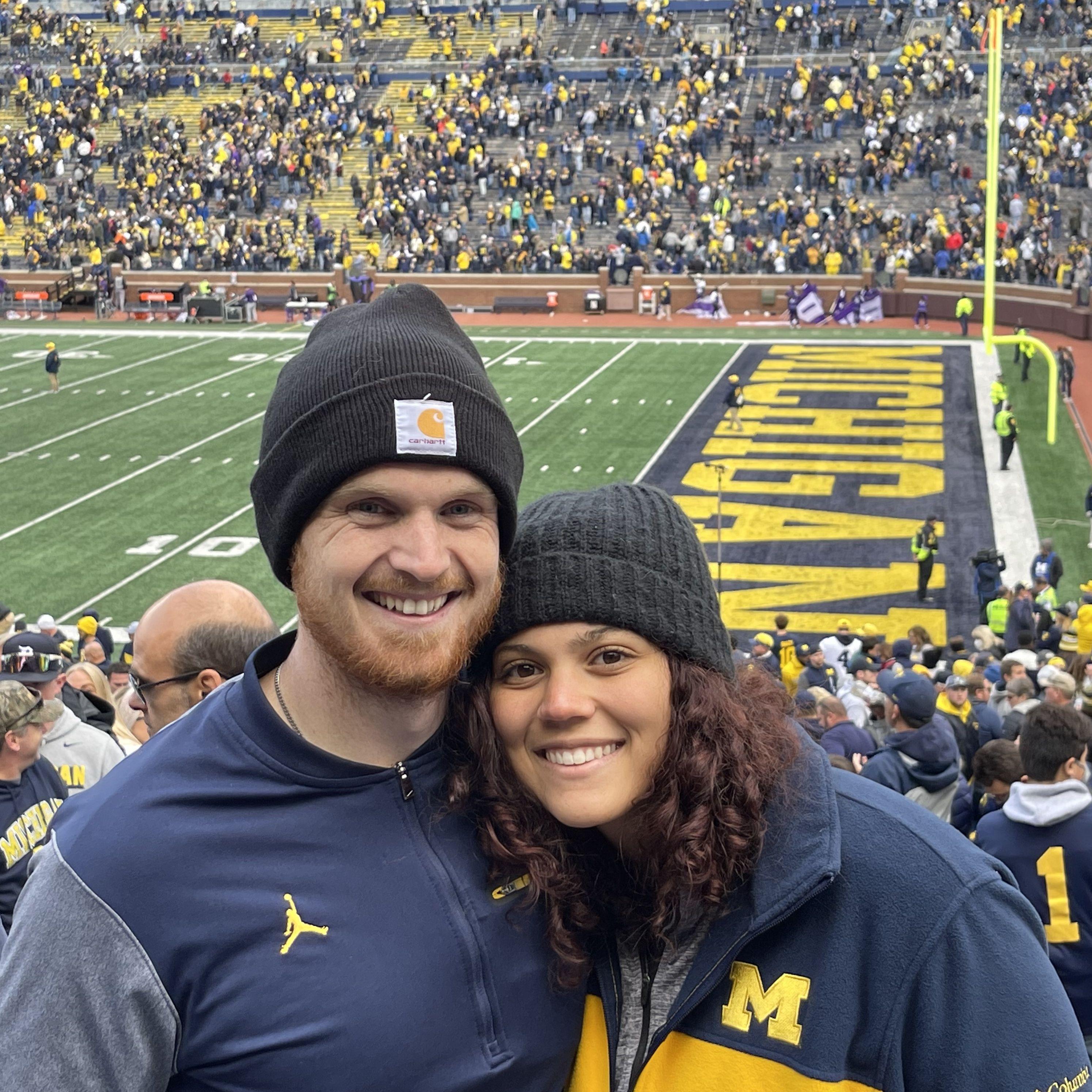 Our first Michigan football game together!