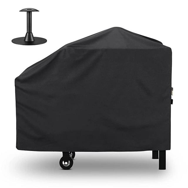 Arcedo Griddle Cover for Blackstone 28 Inch Grill, Waterproof Flat Top Gas Grill Griddle Station Cover, Heavy Duty Outdoor 2 Burner Griddle Grill Cover, All Weather Protection, Includes Support Pole