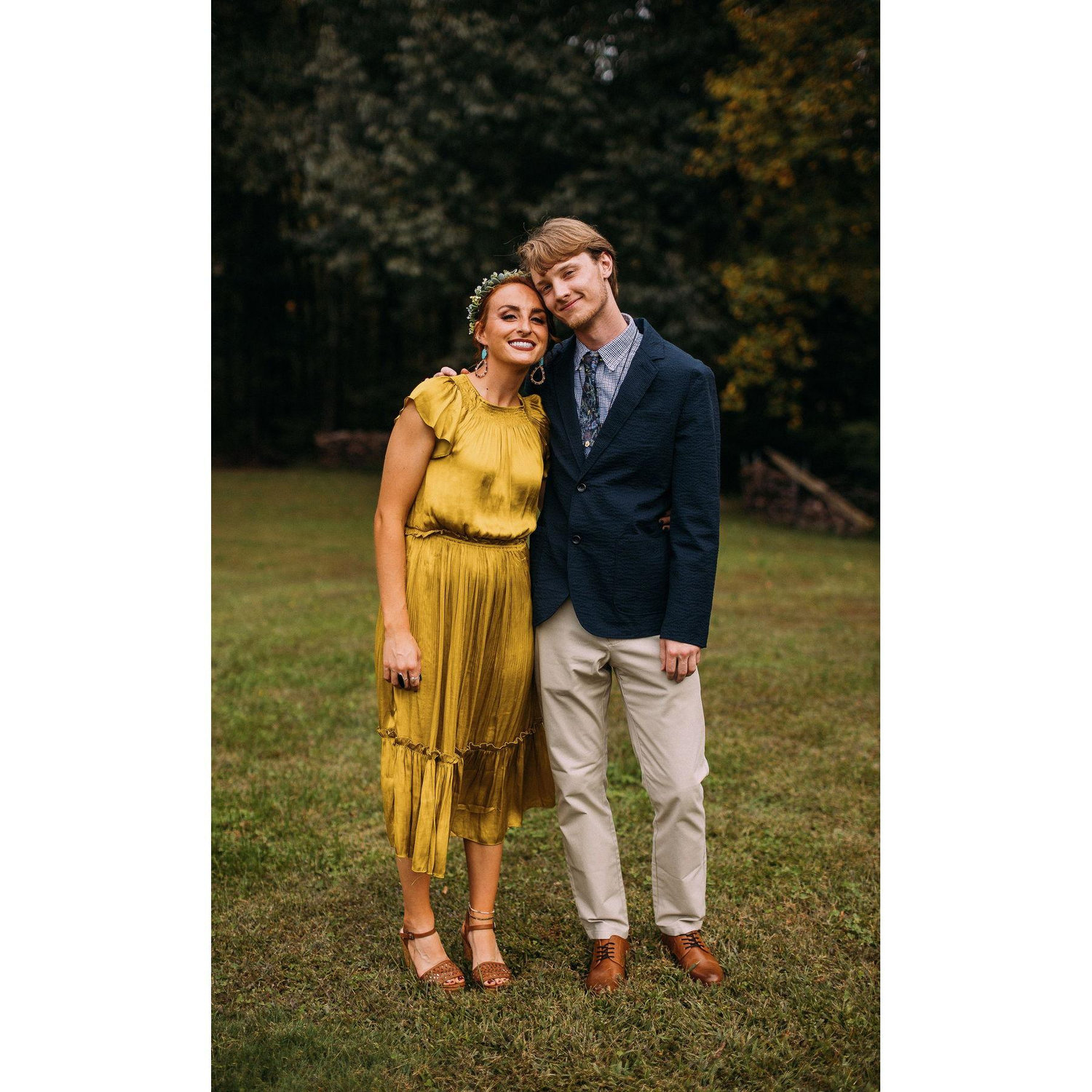 At Christy (Kiki's sister) and Rob's wedding (2020).