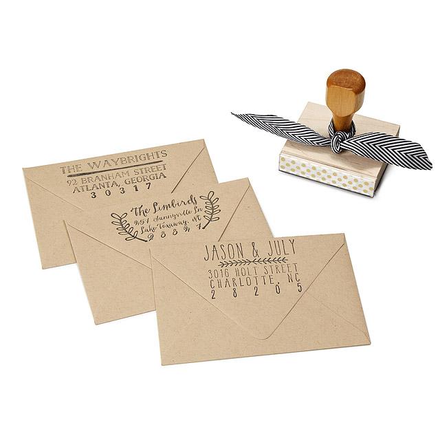 Custom Address Stamps in "Brushstrokes"