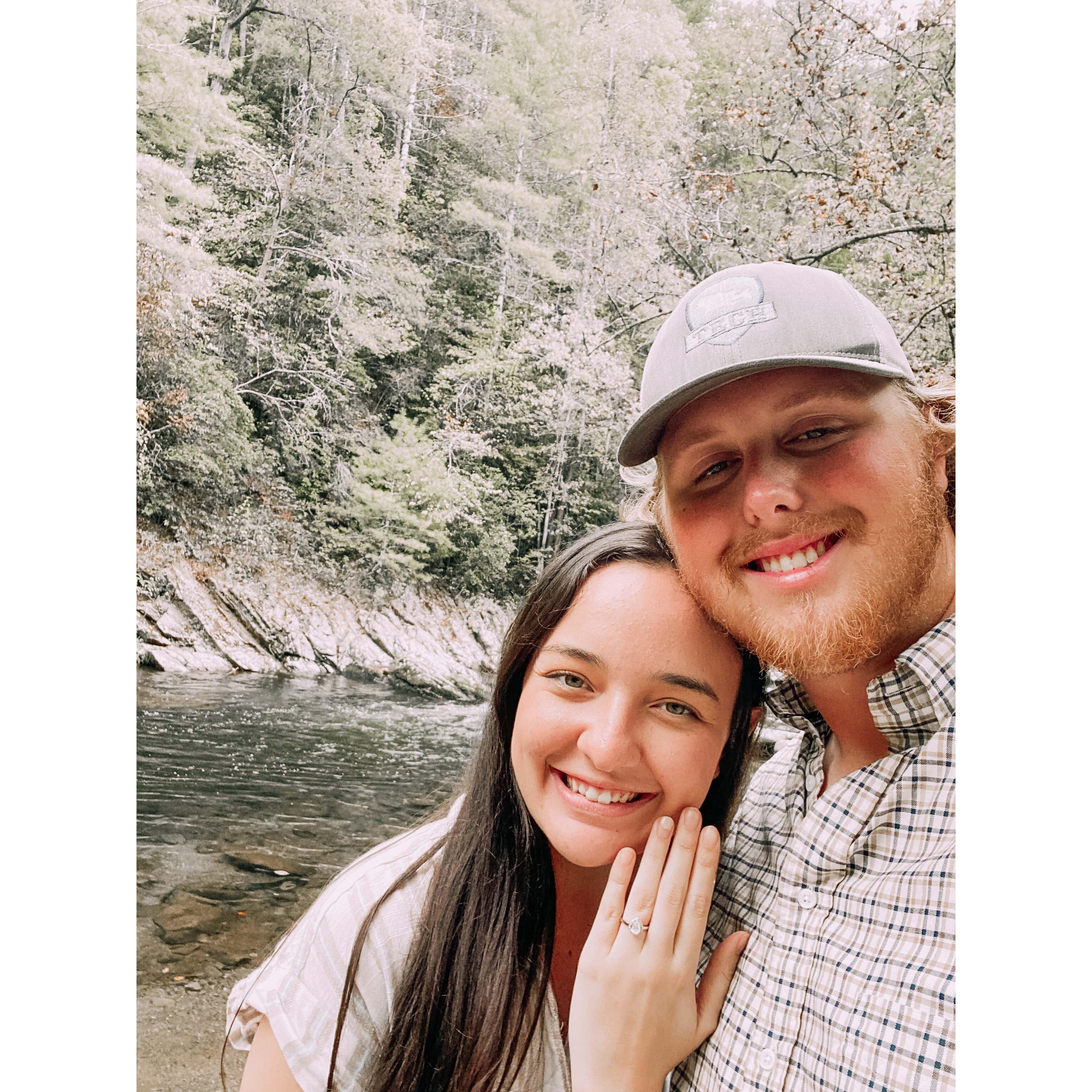 When we got engaged in the Smokies