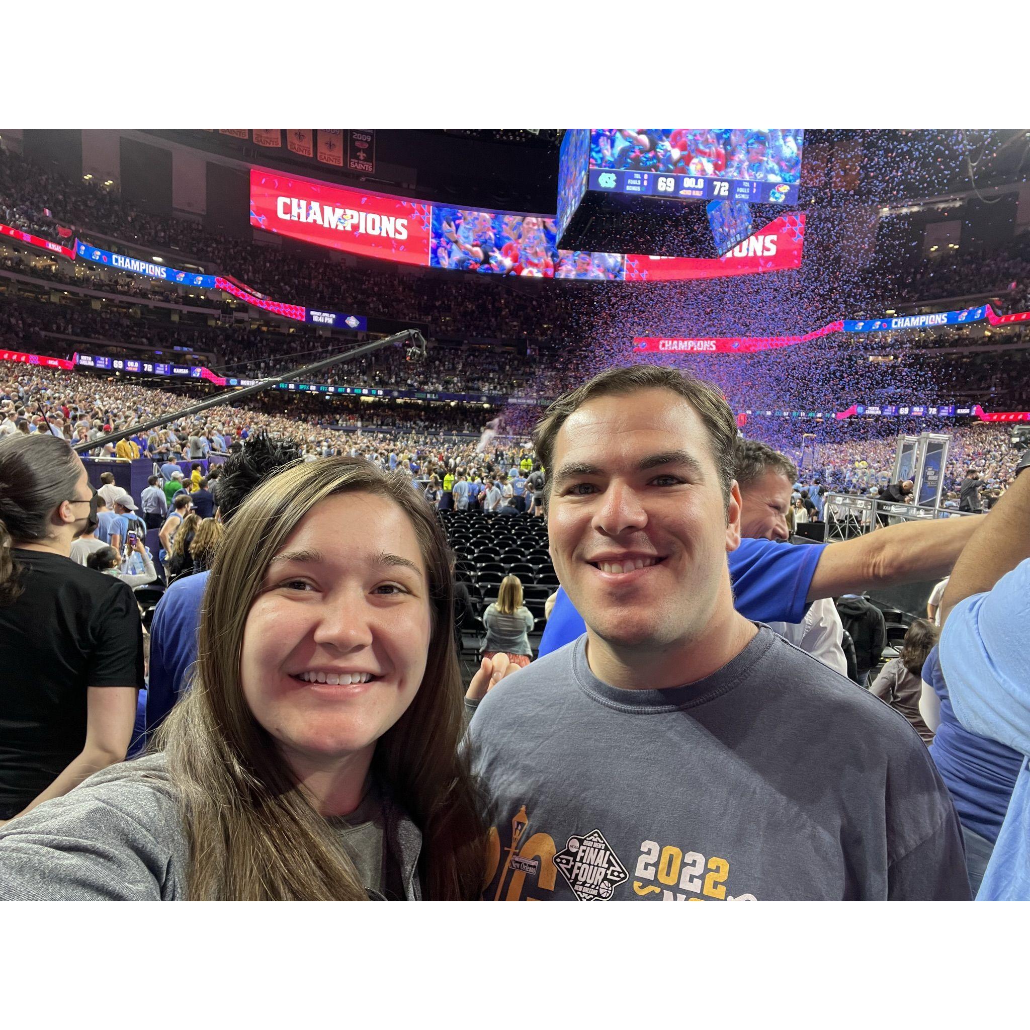Our first trip together was to a very historic Final Four in NOLA.