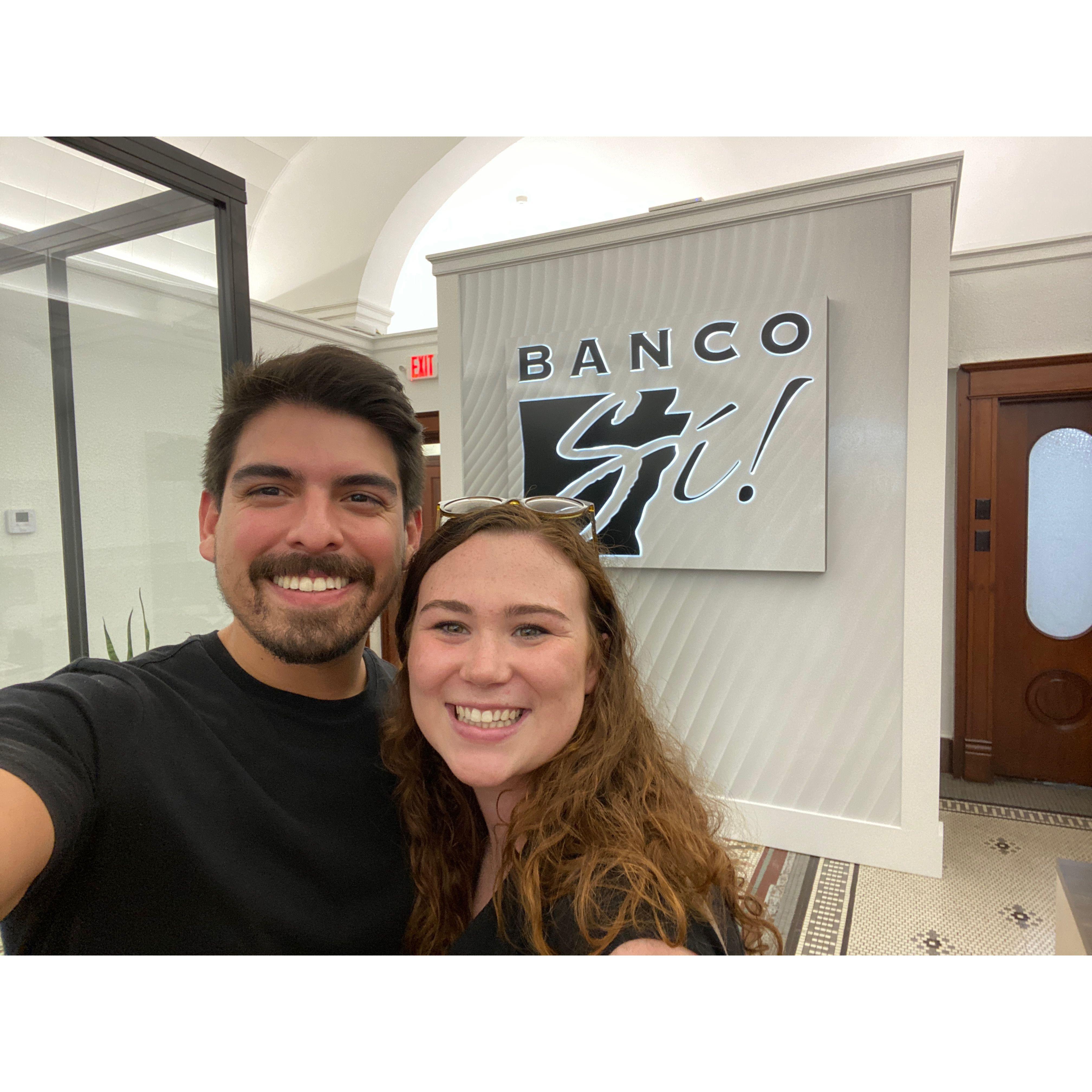 Our first photo together!