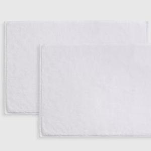 Ribbed Quick Dry Bath Math (Set of 2) in White