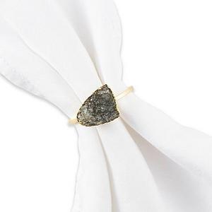 Kassatex - Grey Druizy Napkin Rings (Set of 4)