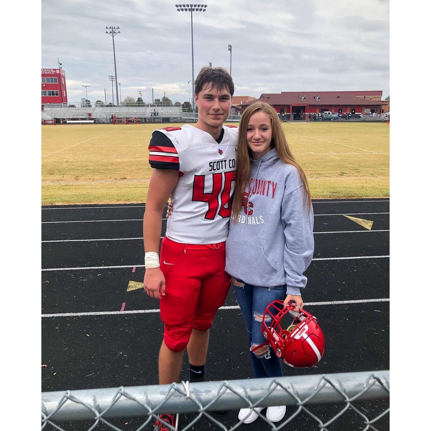 I got to see one of Jacobs Football games!