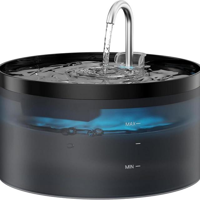 Cat Water Fountain:108oz/3.2L Cat Fountain Super Silent Pet Water Fountain - Water Fountains for Cats Indoor - Faucet Cat Fountain - Quiet Water Pump - Suitable for Cats and Dogs - BEMOONY