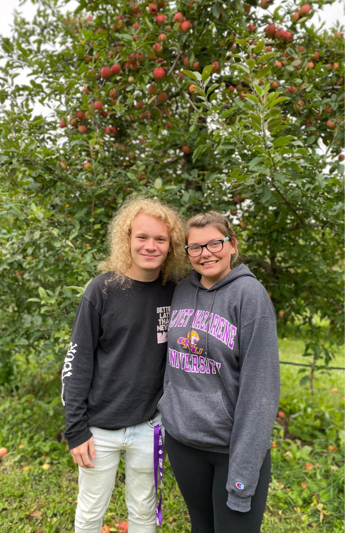 First time at the apple orchard together