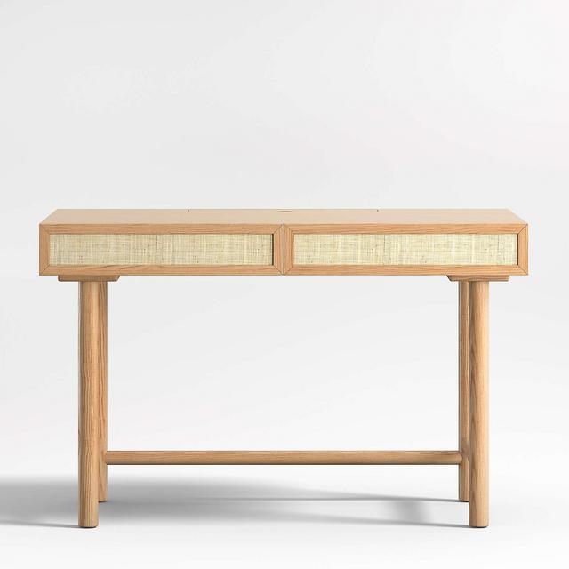 Emmer 48" Oak Desk with Outlet