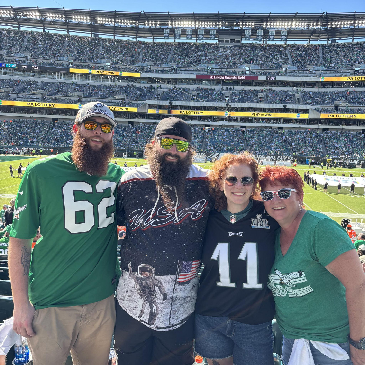 Out first Eagles game together!  Go Birds! 🦅