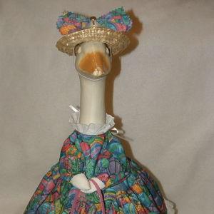 Easter dress for porch goose