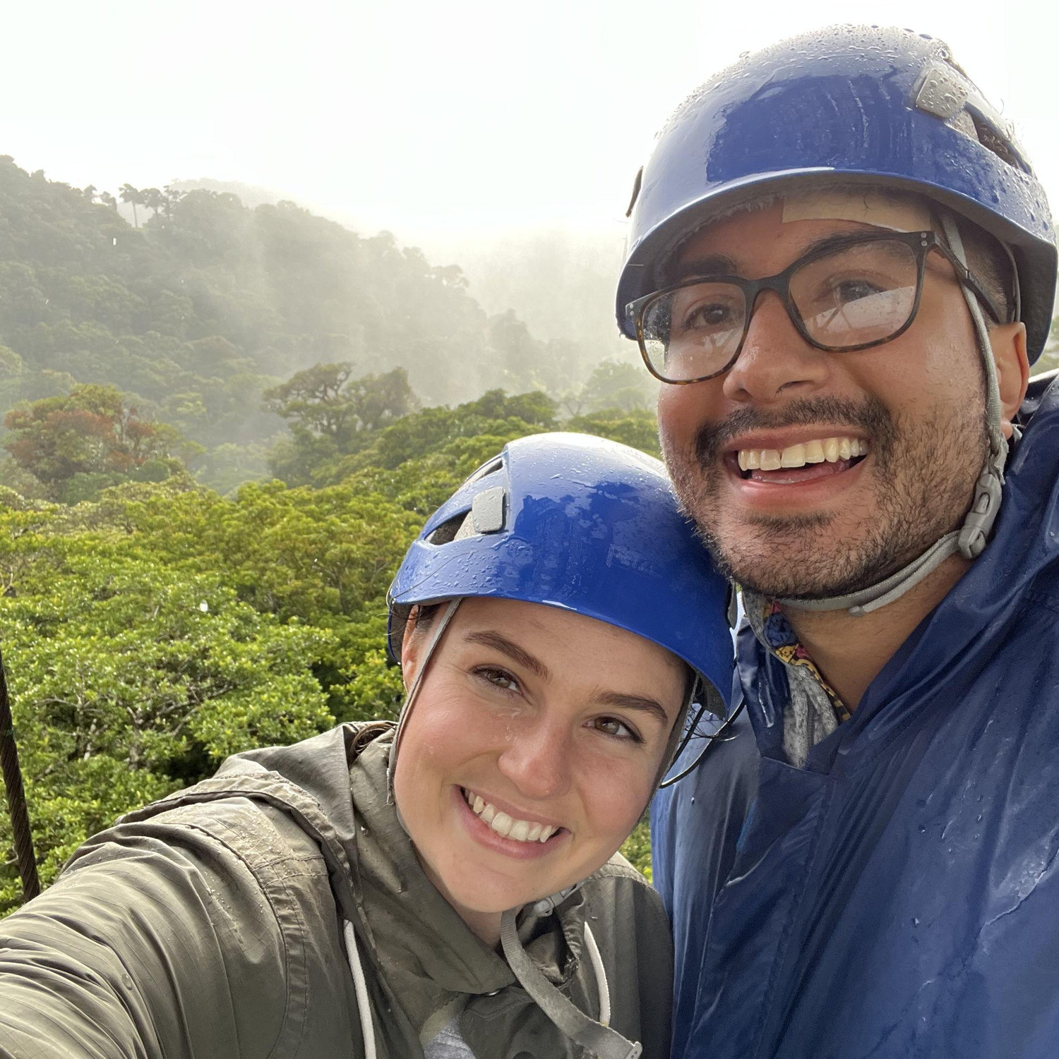 Zip lining in Monteverde Cloud Forest in Costa Rica!