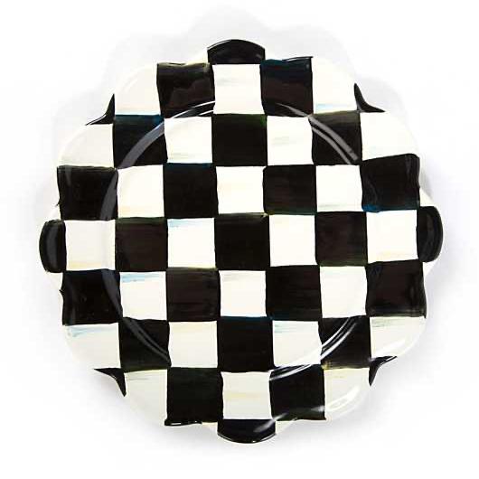 MacKenzie-Childs - Courtly Check Enamel Petal Salad/Dessert Plate