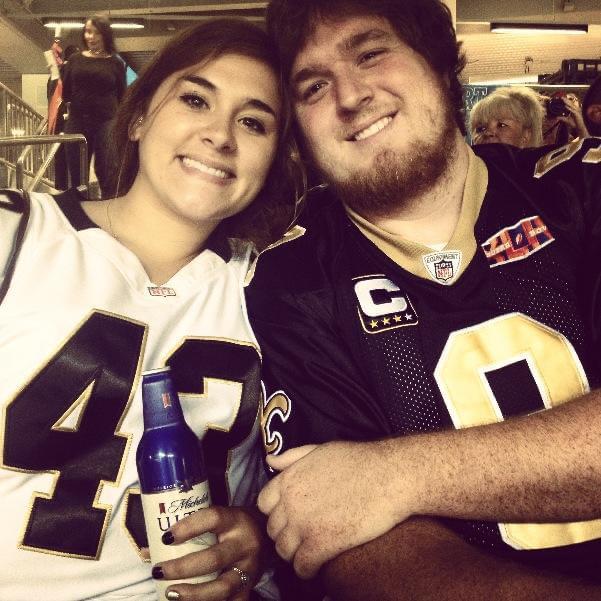 I believe this was our first Saints game together.