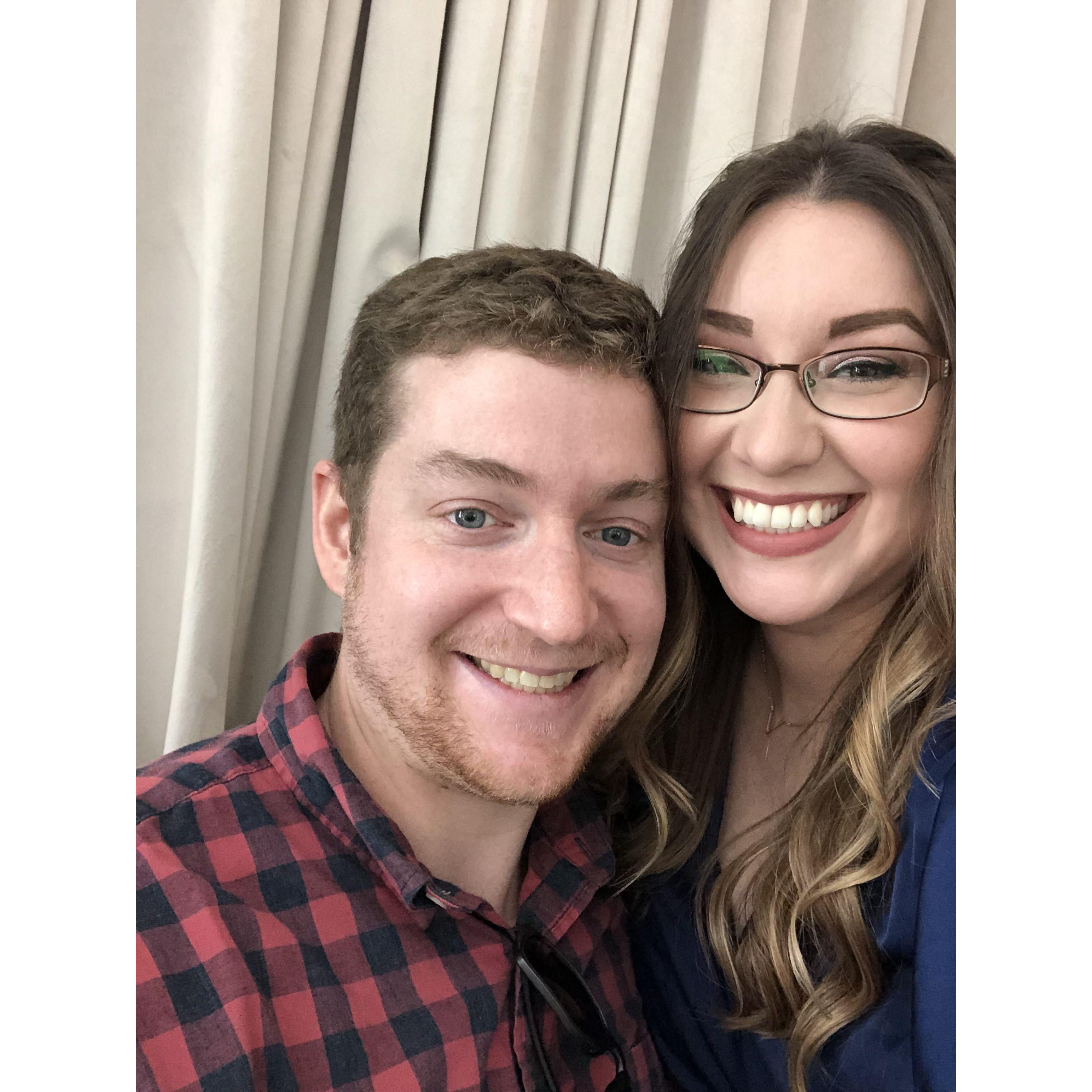 Our first wedding together- this was the rehearsal dinner for Joel and Caitlin.