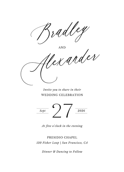 Andros Classic | White | Zola Wedding Invitations