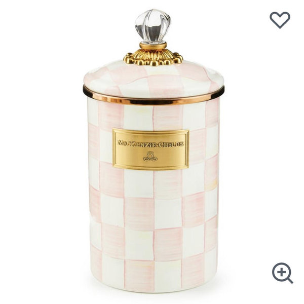 Rosy Check Enamel Canisters