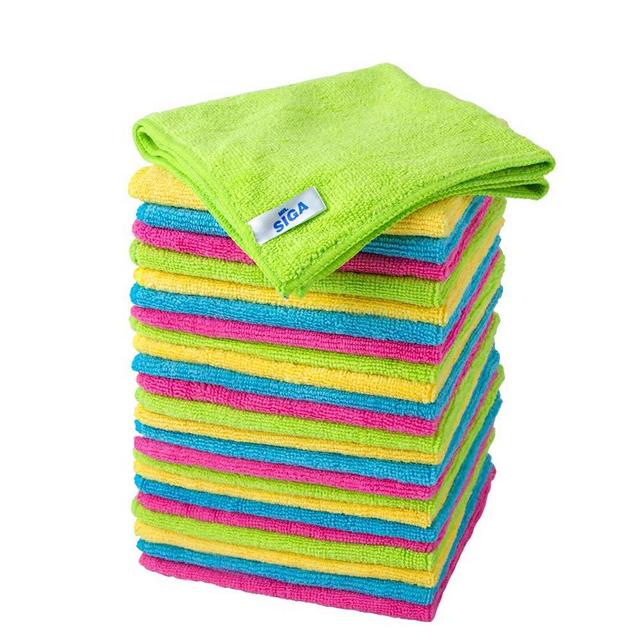 MR.SIGA Microfiber Cleaning Cloth, Pack of 24, Size:12.6" x 12.6"